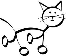 225x190 Cat Stick Figure Decal Ebay