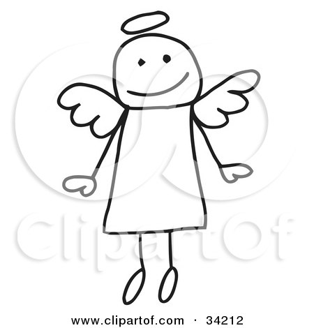 450x470 Clipart Illustration Of A Stick Figure Cat, Dog, Bird, Dragonfly