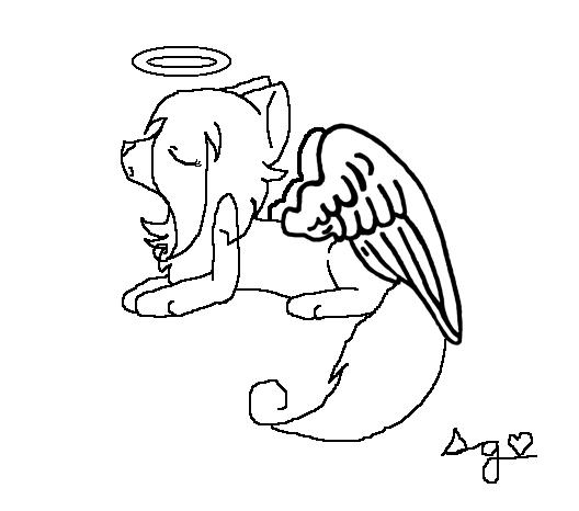 Cat With Wings Drawing