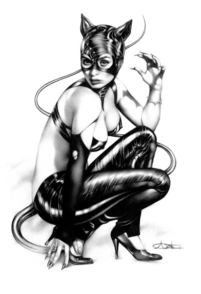 410x600 Catwoman By Arantza Sestayo Example Pencil Commission,