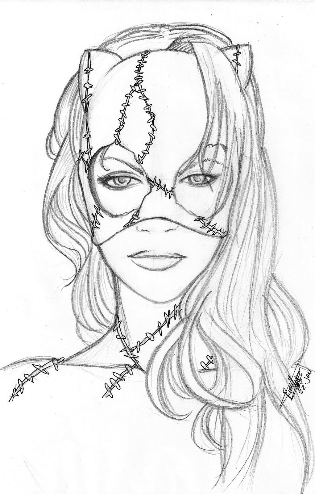 1021x1600 Prancheta Pencil Art Catwoman