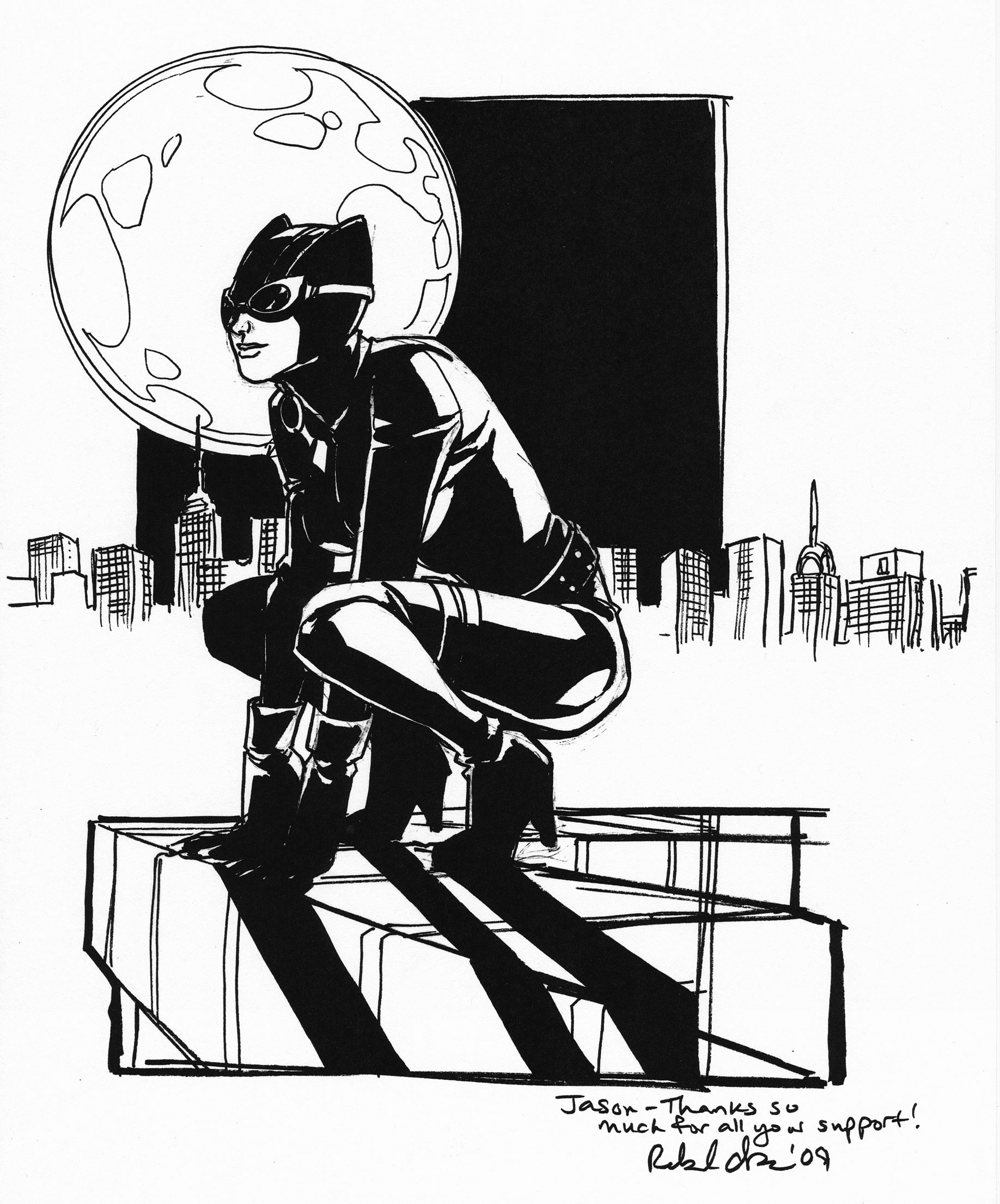 1836x2211 Rebekah Isaacs Catwoman Sketch Drawing