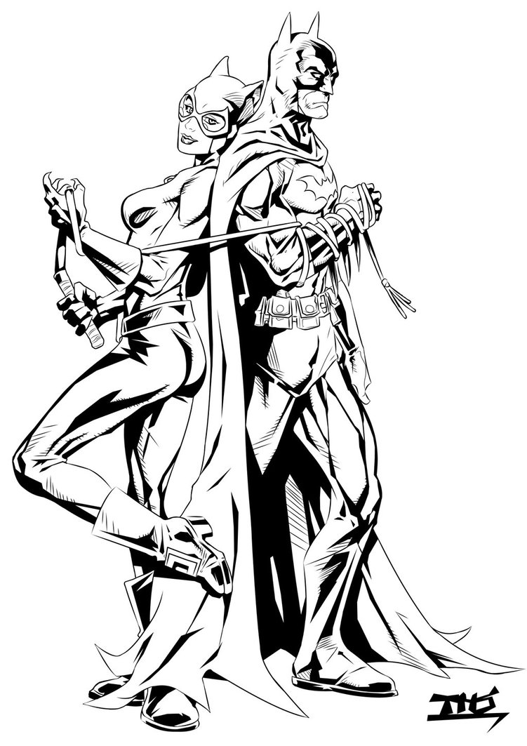 751x1063 Batman And Catwoman Inks By Tomasu815