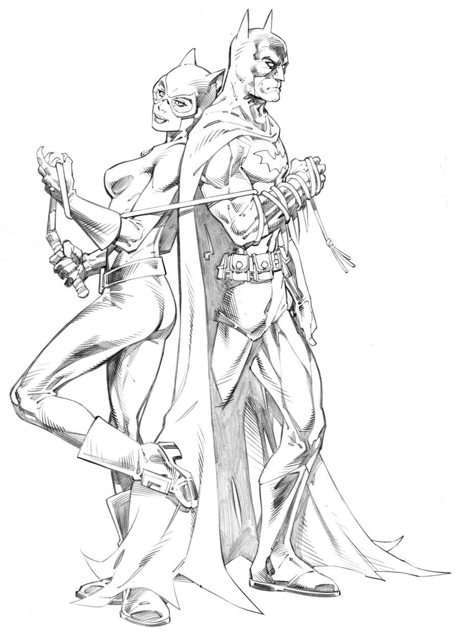 900x1254 Batman And Catwoman By On @