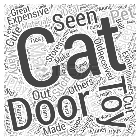 450x450 Cat Door Mat Word Cloud Concept Royalty Free Cliparts, Vectors