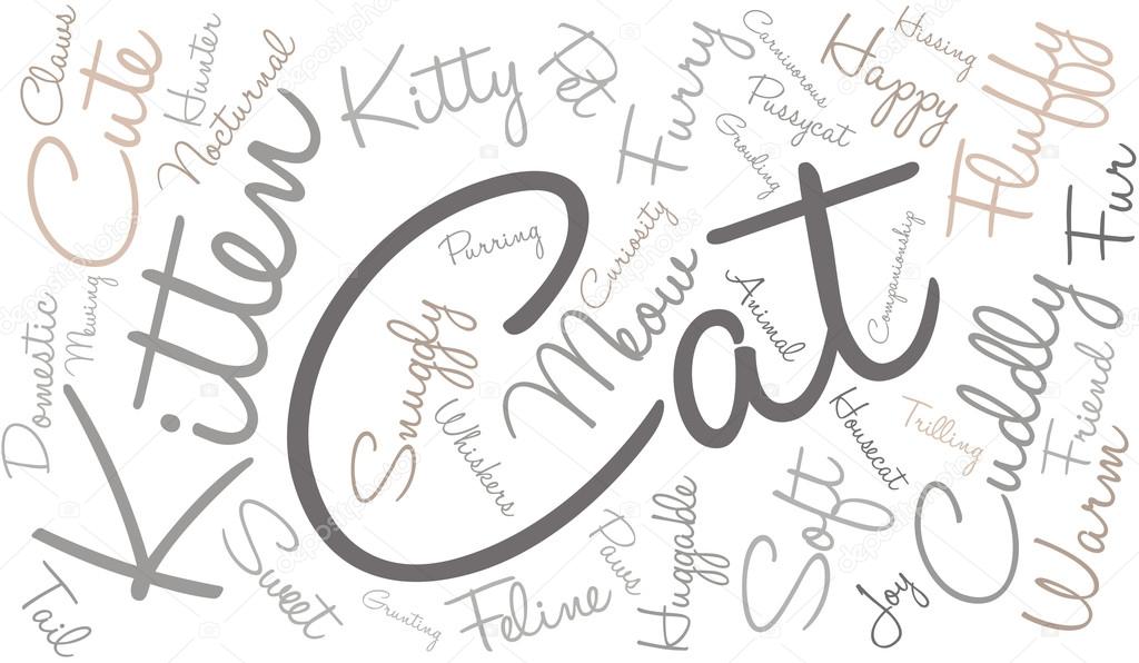 1024x596 Cat Word Cloud Stock Vector Arloo