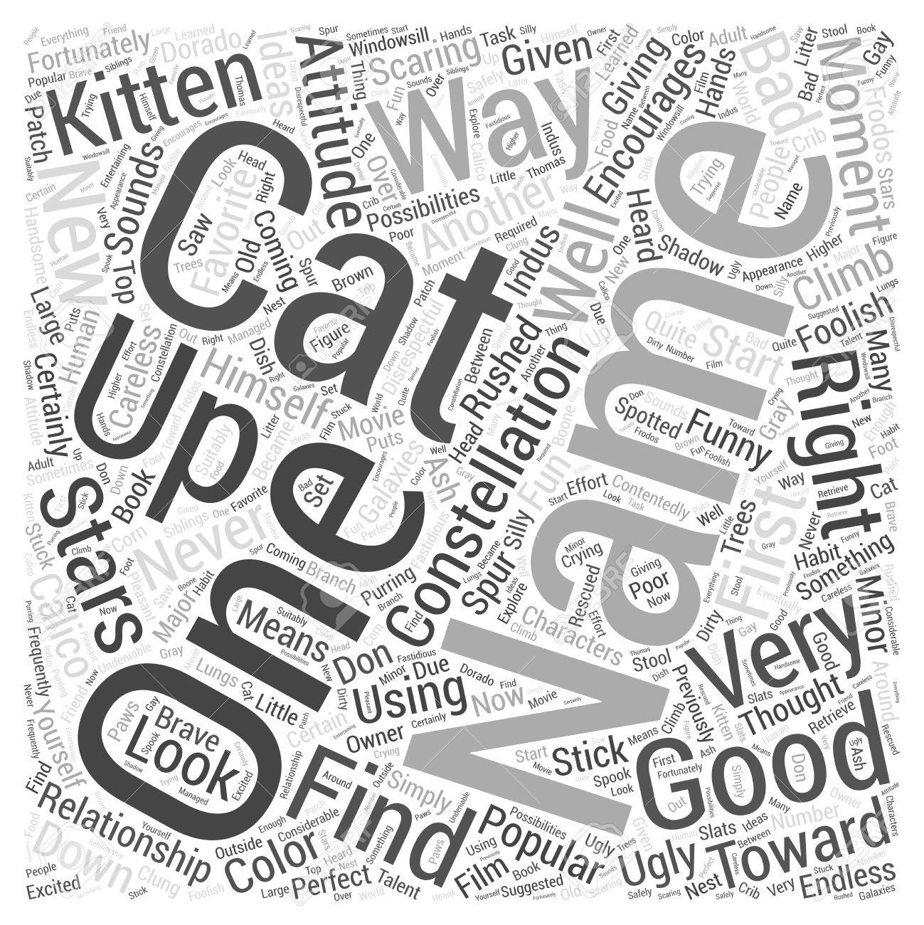 1299x1300 Naming Your Cat Word Cloud Concept Royalty Free Cliparts, Vectors