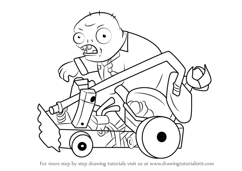 800x565 Learn How To Draw Catapult Zombie From Plants Vs. Zombies (Plants