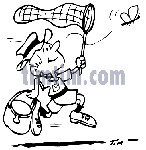 510x522 Free Drawing Of Butterfly Catcher Bw From The Category Birds