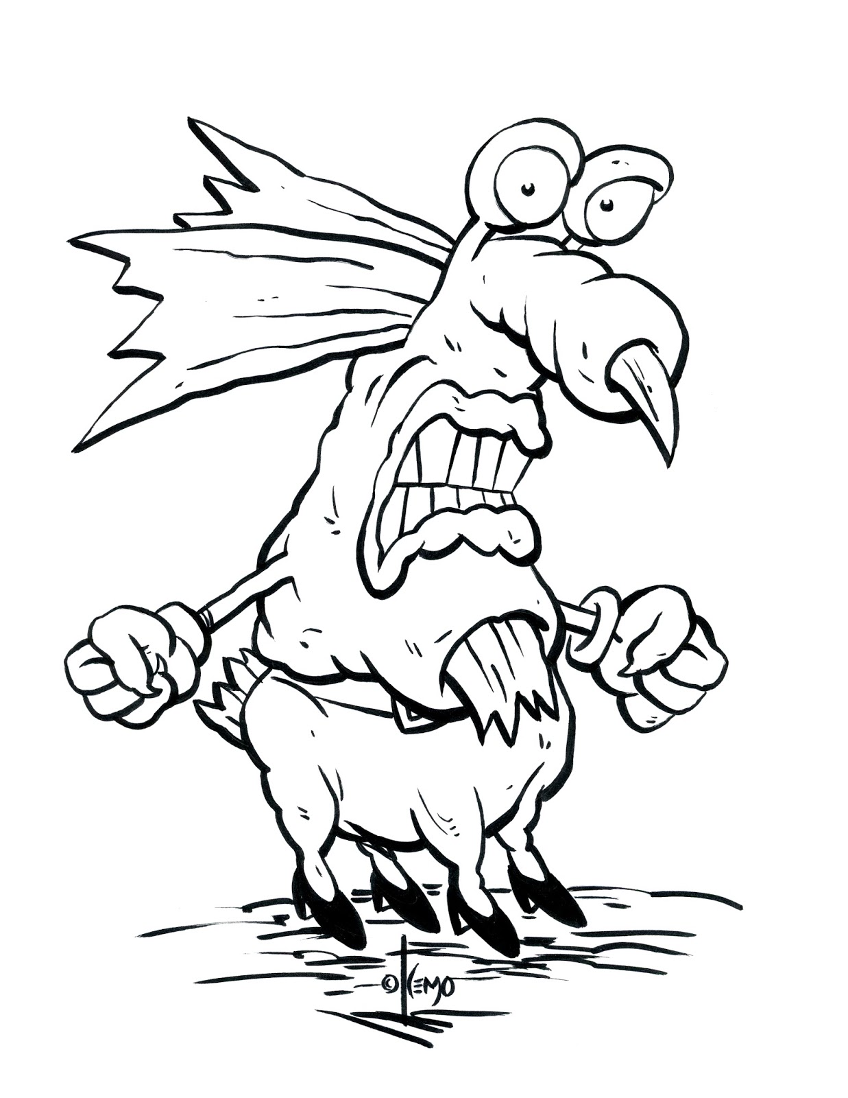 1237x1600 Kemo Studios Inktober Catch Up And Drawing Real Monsters.