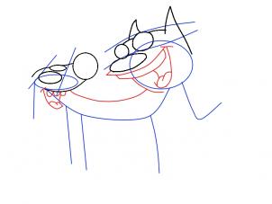 302x227 How To Draw How To Draw Catdog