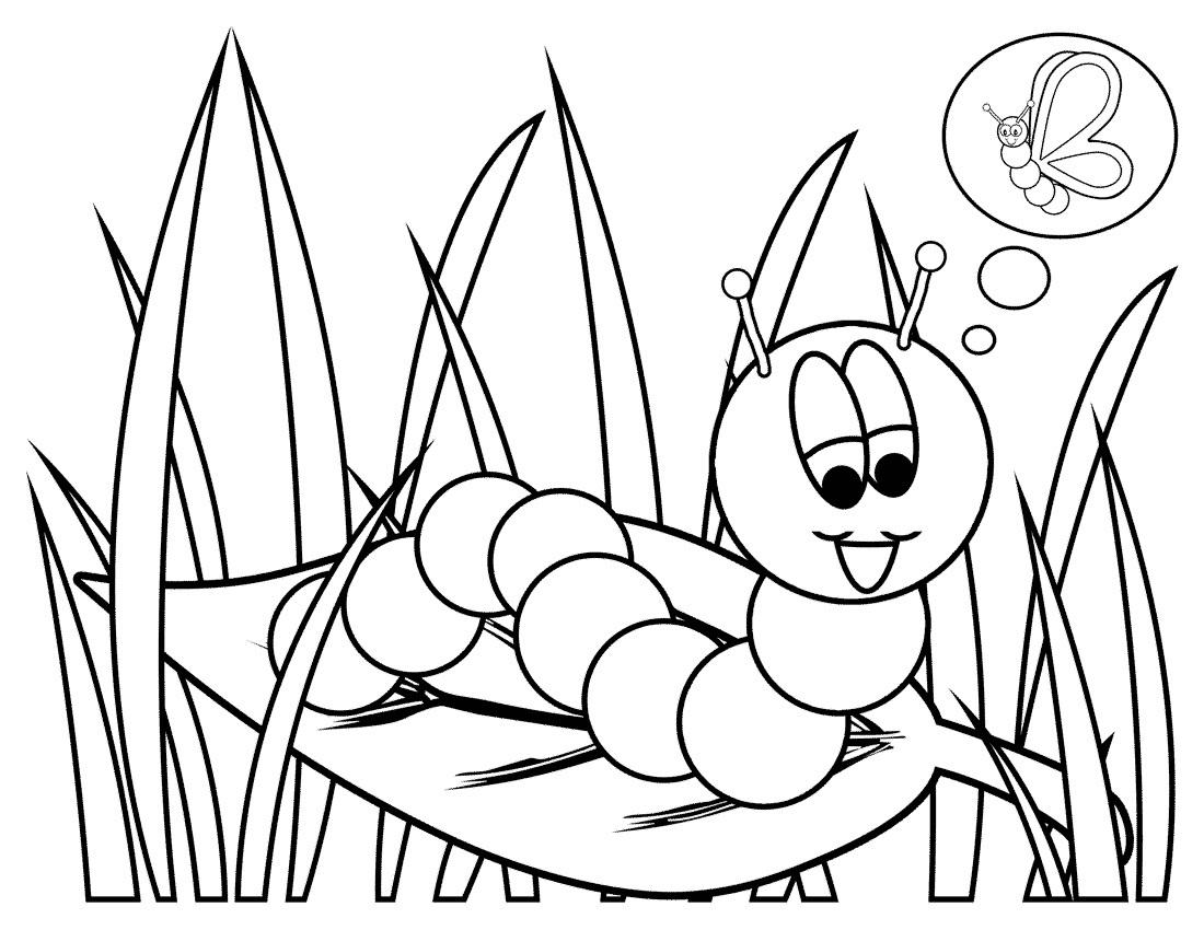 1100x850 Gigantic Caterpillar Coloring Pages Page Fun