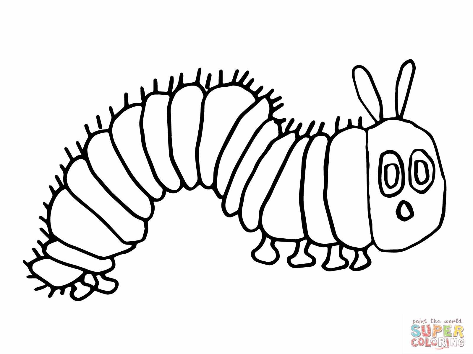 1600x1200 Caterpillar Clipart Colouring Page