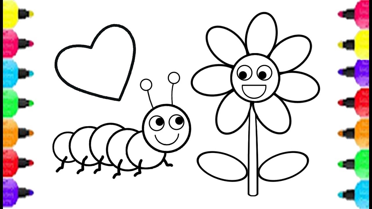 1280x720 Simple Caterpillar Coloring Pages How To Draw Simple Caterpillar