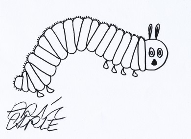 390x284 Original Drawing Of The Hungry Caterpillar By Carle, Eric
