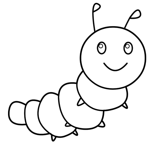 550x526 Caterpillar Colouring Picture