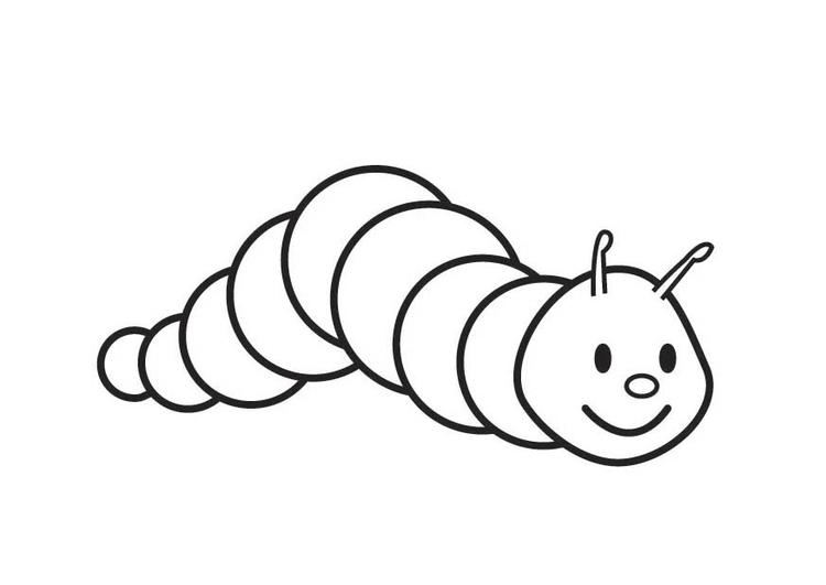 750x531 Coloring Page Caterpillar