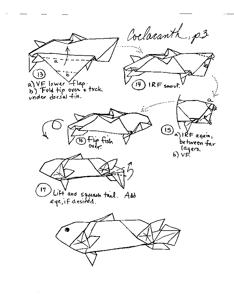 744x976 Origami Fish And Sea Creatures