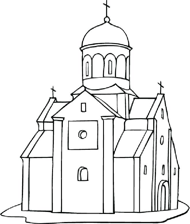 660x779 Church Coloring Pages Church Coloring Pages For Preschool St John