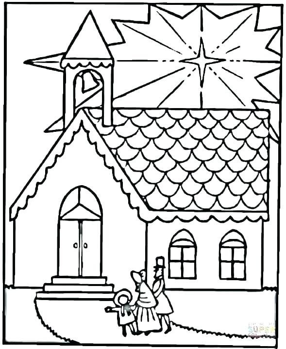 589x720 Church Coloring Pages Church House Collection Blog Lives In My