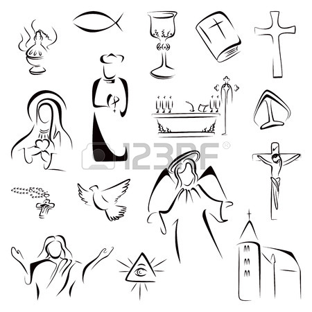 450x450 Collection Of Christian Religion Symbols Royalty Free Cliparts