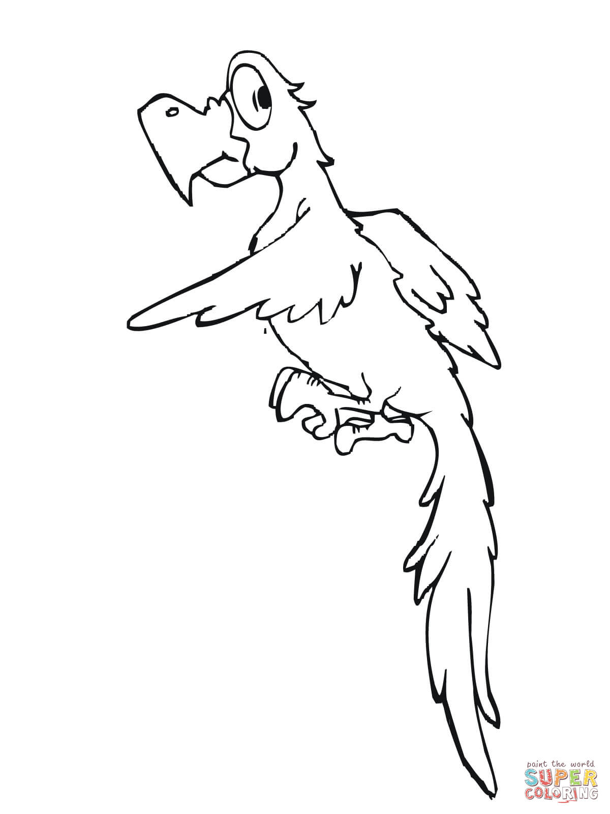 1200x1600 Cute Cartoon Parakeet Coloring Page Free Printable Coloring Pages