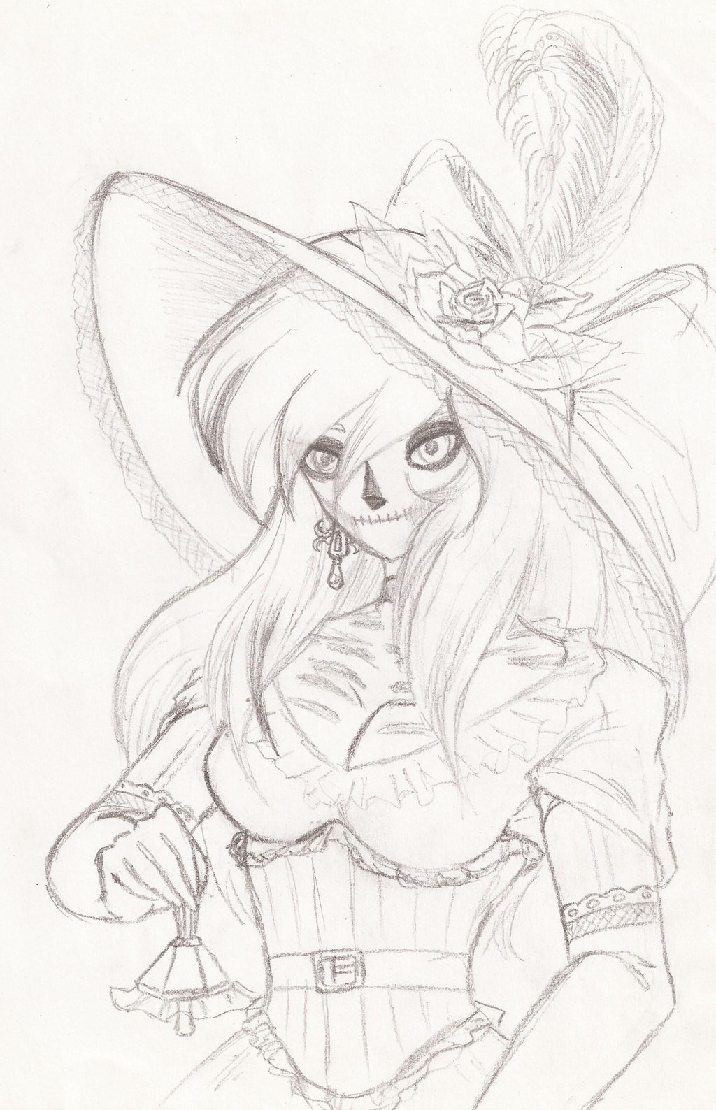 1024x1588 Sketch Esmeralda Catrina By Angel Corp