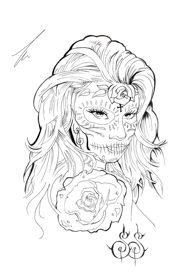 732x1090 Catrina Mexicana (Draw) By Monsdisaster