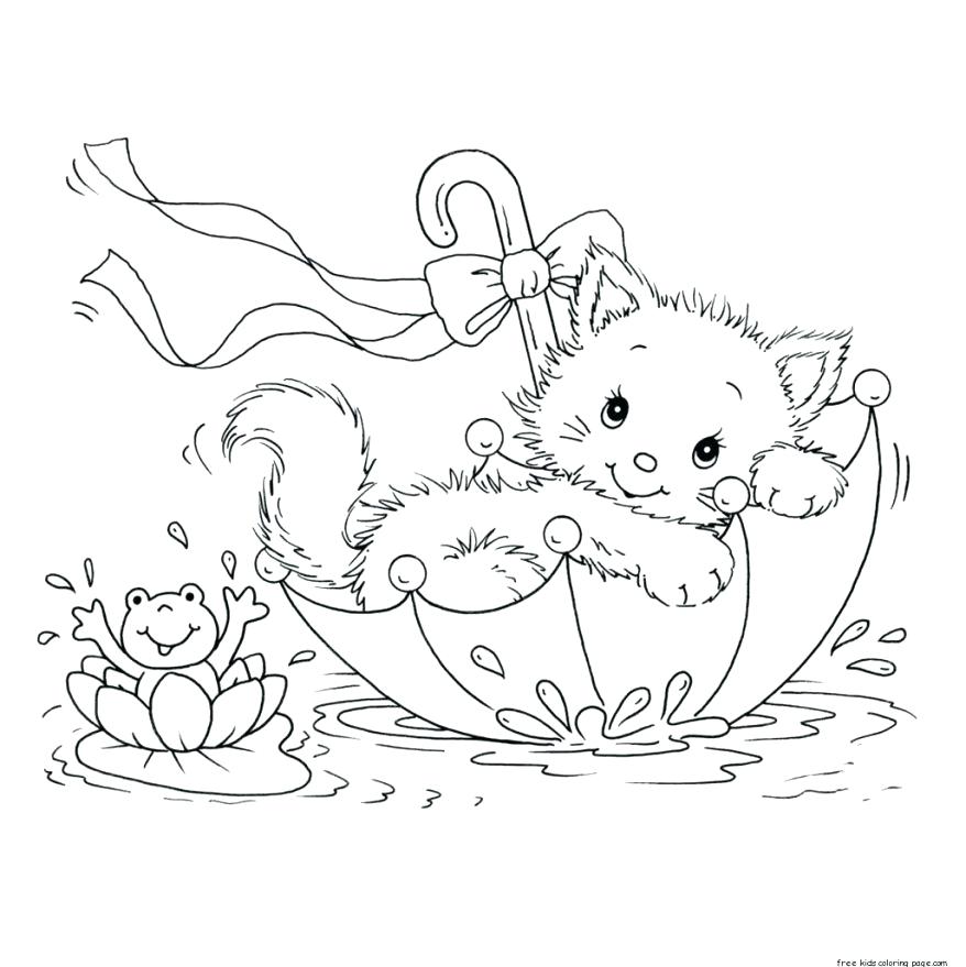878x879 Coloring Page Kitten Coloring Page Kittens Playing Omnitutor.co