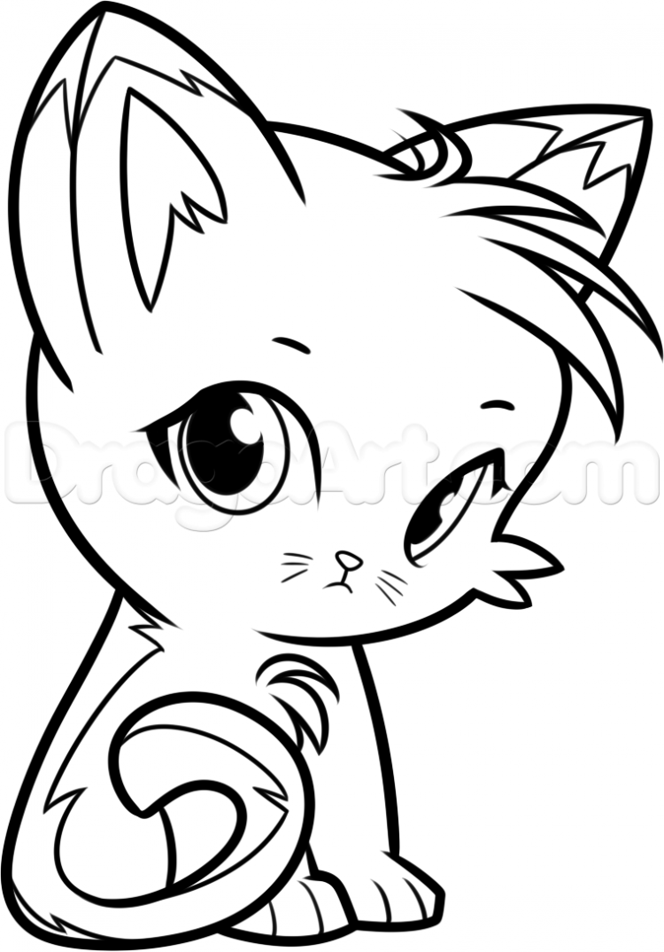 750x1074 Drawing How To Draw A Simple Chibi Cat In Conjunction With How