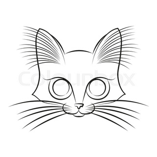320x320 Funny Orange In Love Cat On White Background Stock Vector