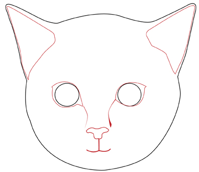 396x341 How To Draw A Realistic Cat's Face 11 Steps (With Pictures)
