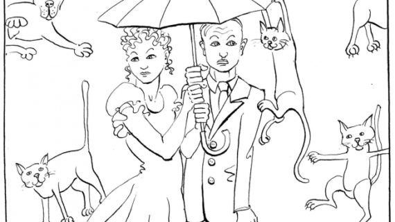 570x320 Drawings Of Cats And Dogs How To Draw Cat And Dog Love Step Step