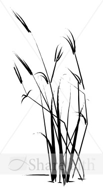 207x388 Cattail Black Clipart