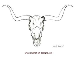 300x228 21 Best Tattoos Images On Cow, Longhorn Skulls