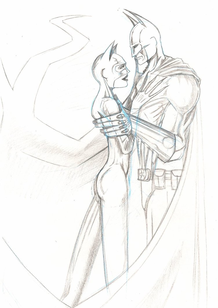 752x1062 Batman And Catwoman By Goboshiba Yakasaki