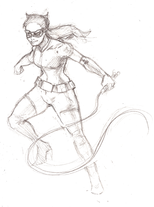 522x701 Catwoman Sketch By Xashe
