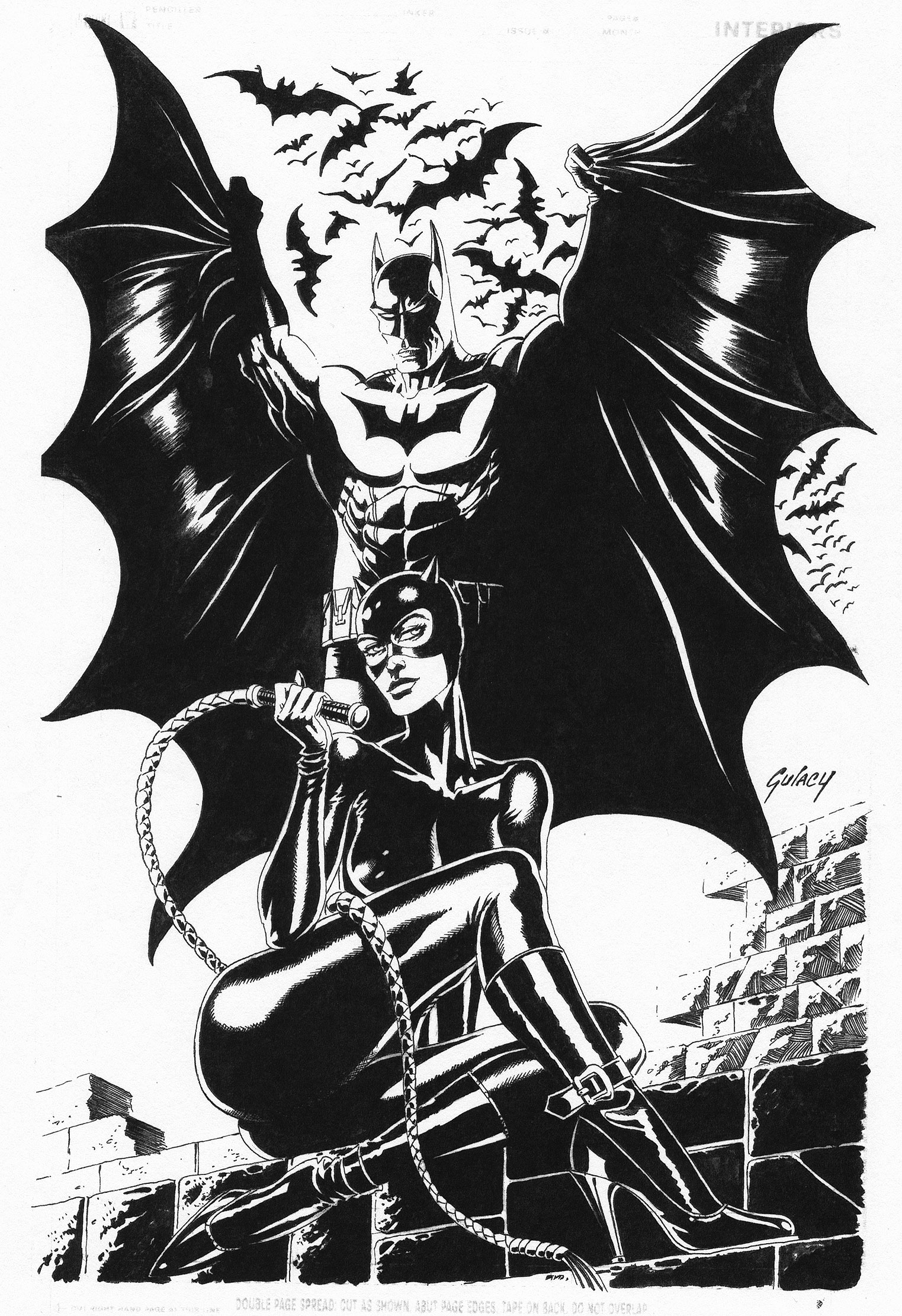 1523x2222 Paul Gulacy 2014 Batman Catwoman Art