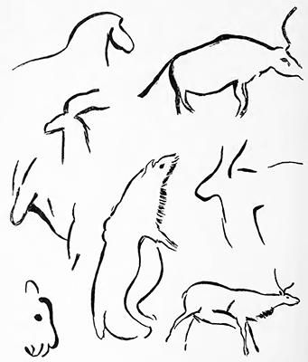 341x400 Font De Gaume Breuil Drawings From The Cave Art. France About