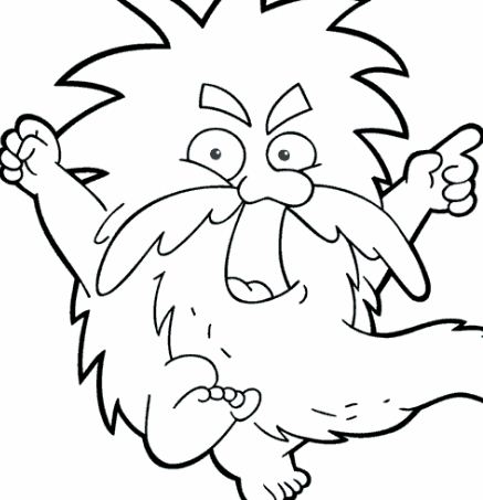 437x453 Hogwarts Cave Troll Coloring Page