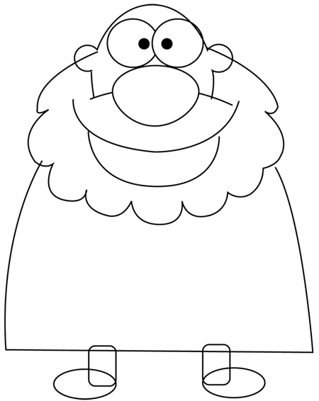 450x566 How To Draw Cartoon Caveman With A Club In Easy Steps Lesson