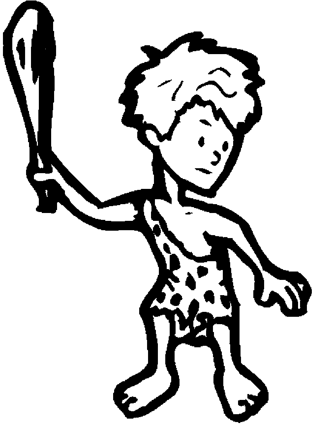 675x864 Costume Caveman Coloring Page