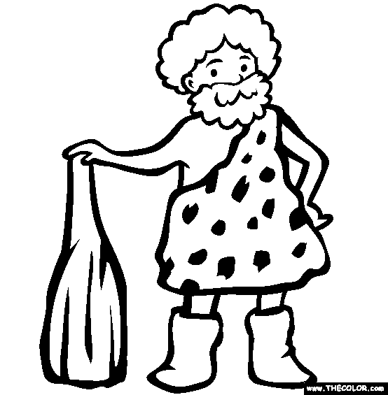 554x565 Halloween Caveman Costume Online Coloring Page