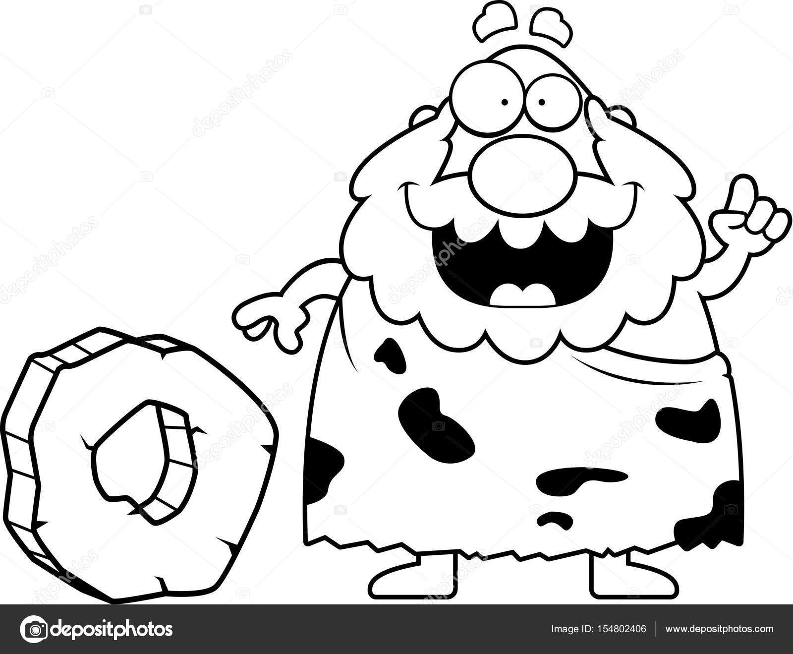 1600x1319 Cartoon Caveman Invention Stock Vector Cthoman