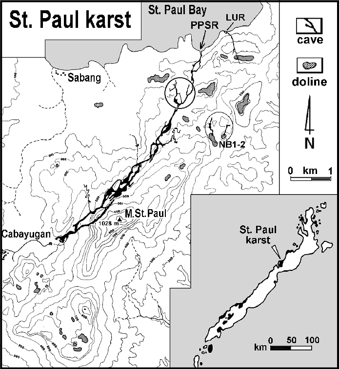 695x755 Sketch Map Of The St. Paul Karst Area With The Location Of Major
