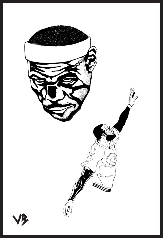 570x833 Lebron James Art Print Cleveland Cavaliers Lebron James