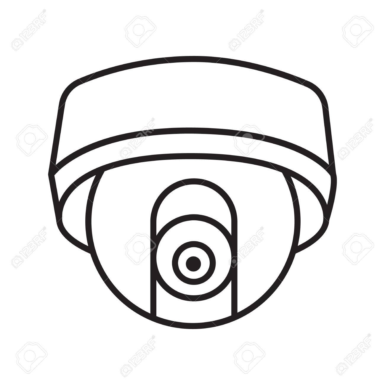 1300x1300 Cctv Hidden Camera Linear Icon. Thin Line Illustration. Contour