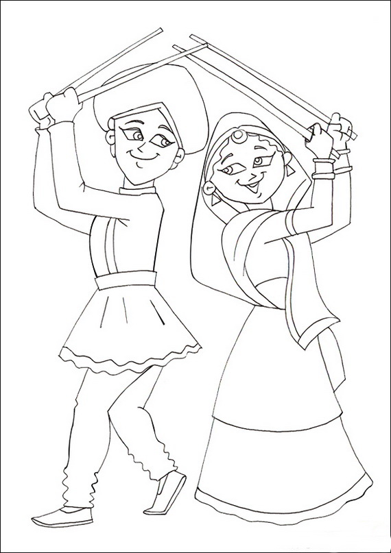 570x807 Dussehra Drawing For Kids