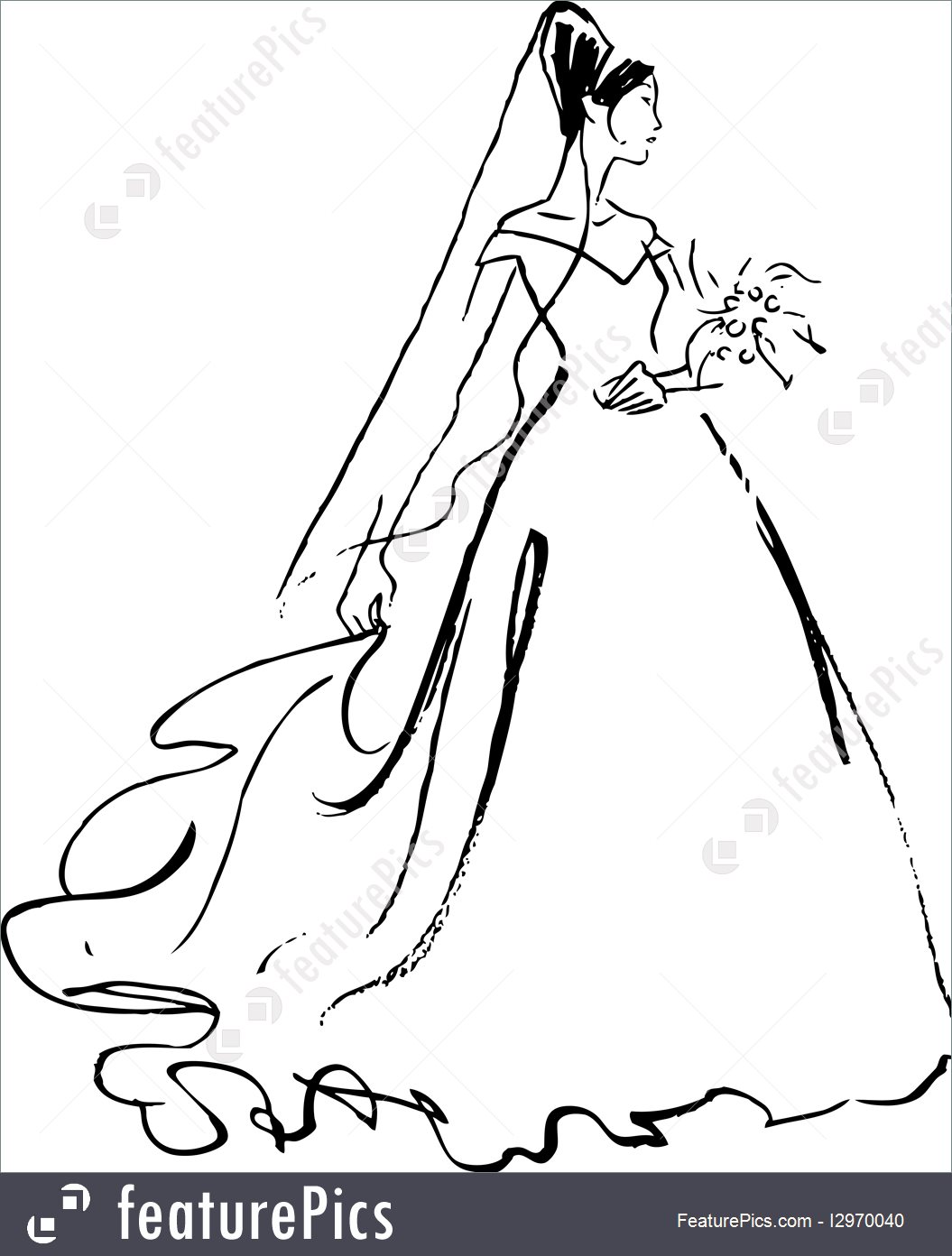 1055x1392 Celebration Bride Drawing