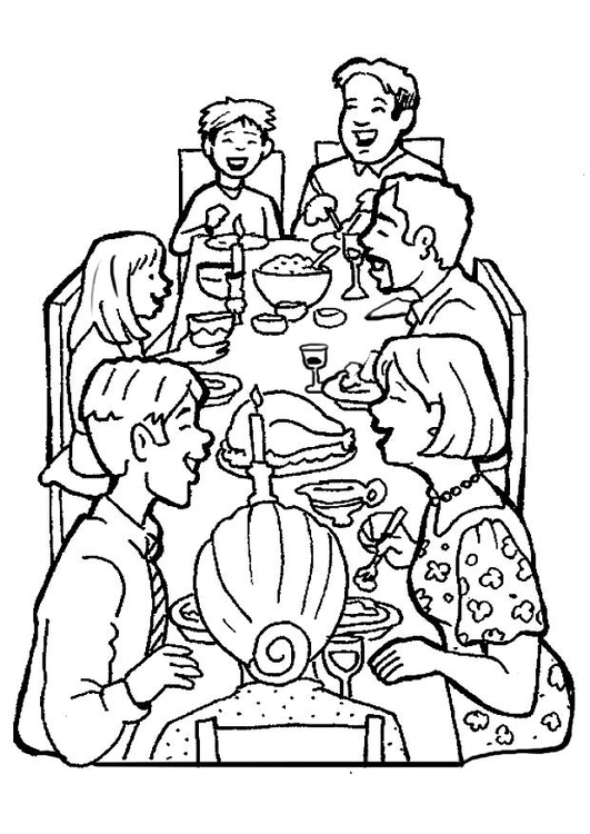 531x750 Coloring Page Family Celebration